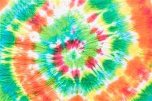 Tie dye design on fabric.